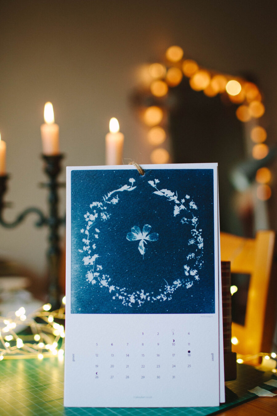 Cyanotype Calendar 2026