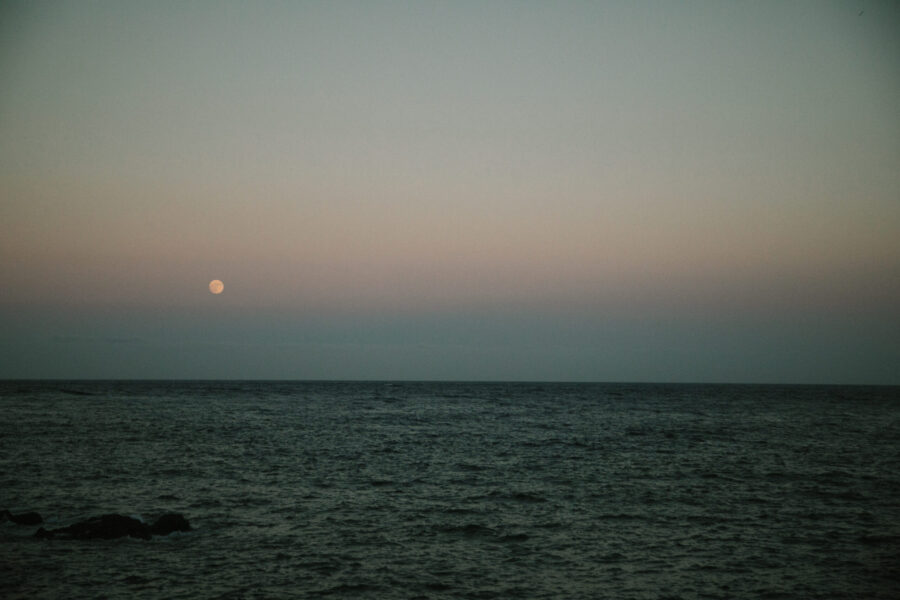 The moon and the ocean
